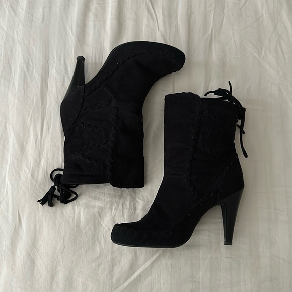 Moussy suede boots heels booties - Picture 1 of 6